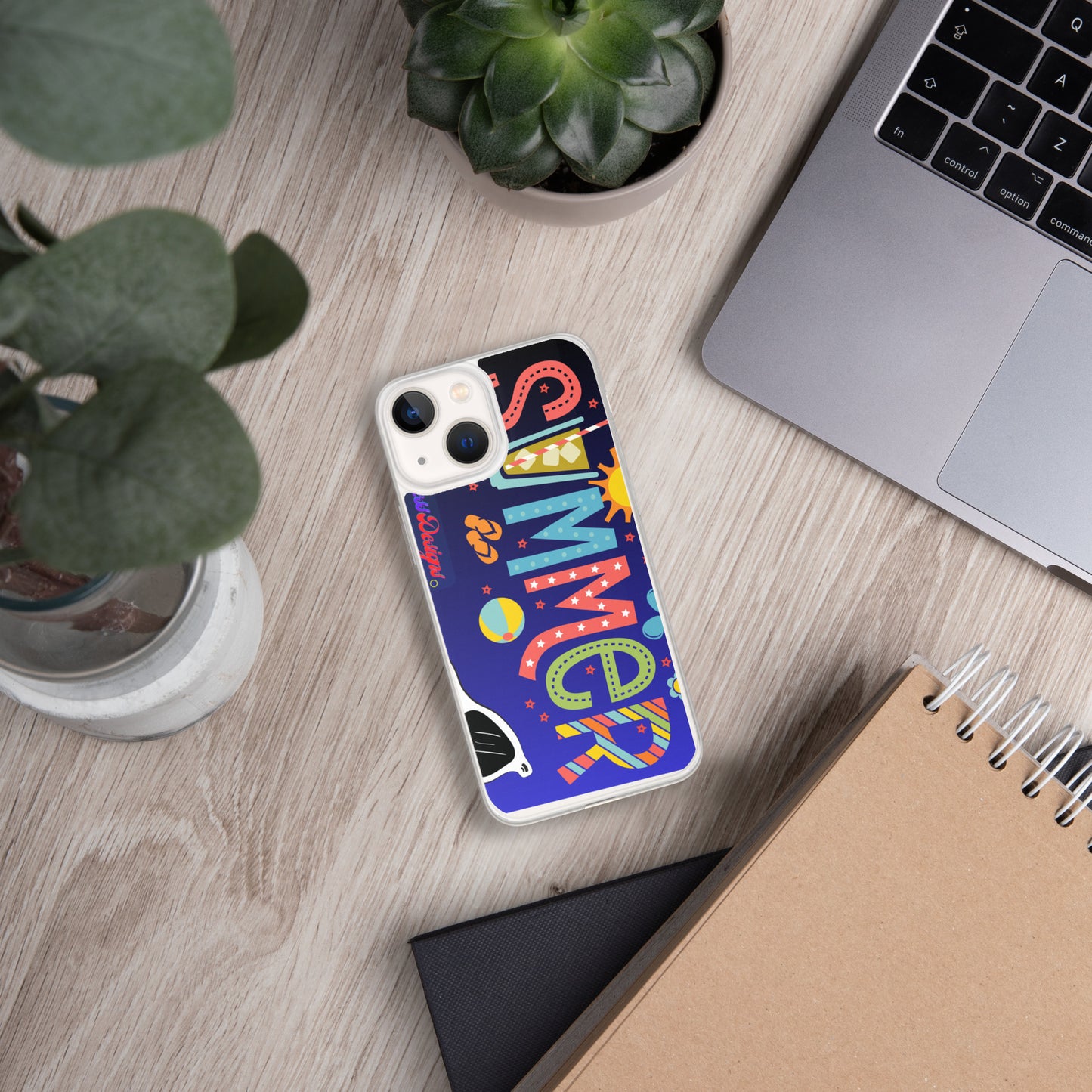 Hello Summer, Summer Vacation Sun Glasses, Stars, CALMNESS DESIGNS, Creative Designer's, Clear Case for iPhone®