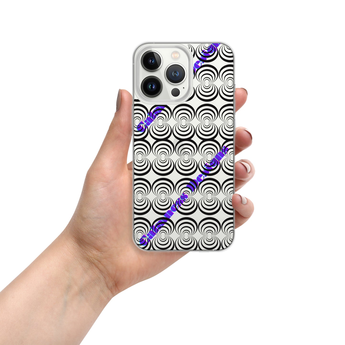 Round Circle Lines, Calmness Designs, Clear Case for iPhone®