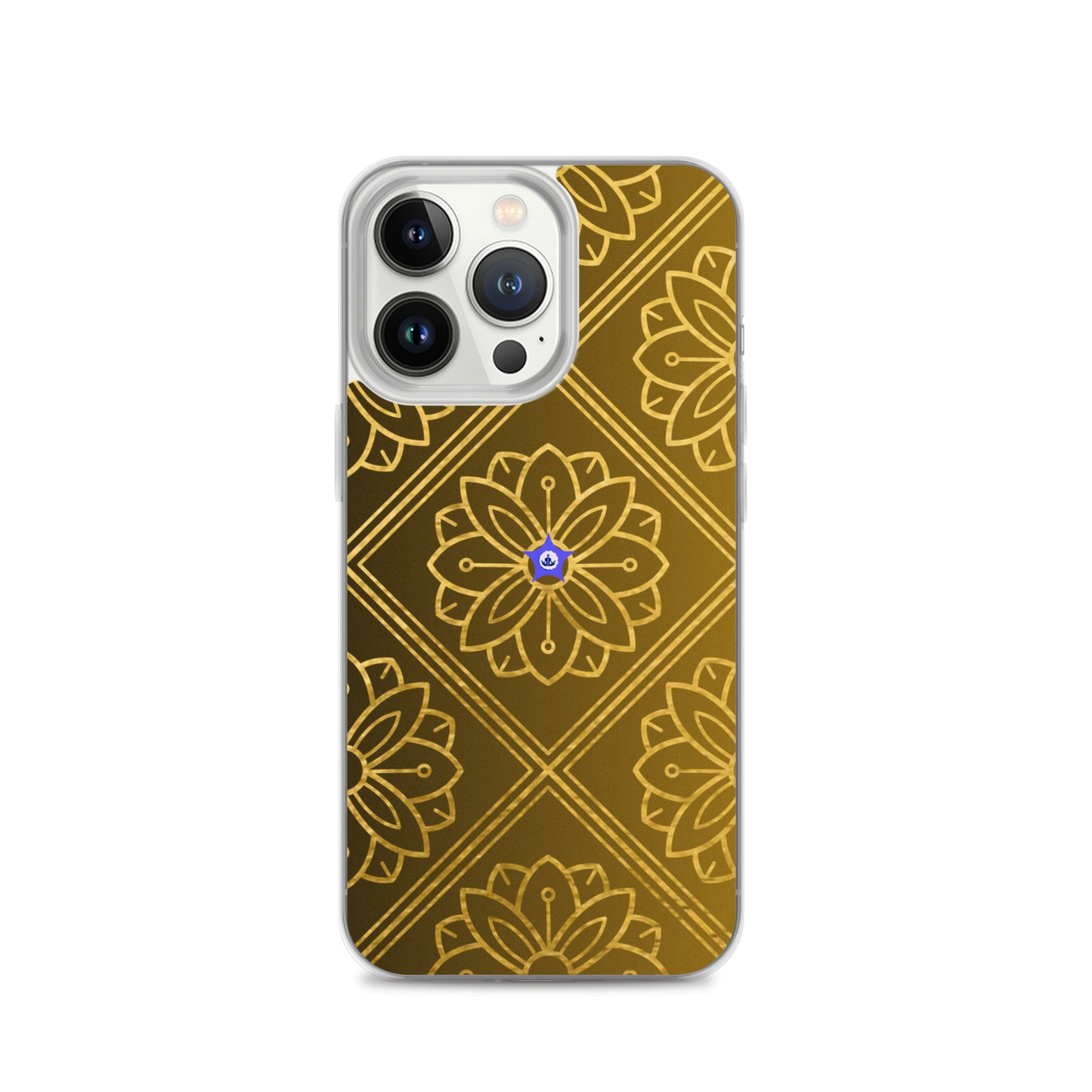 Bidri Decorative Elements Seamless Pattern Line art Clean-GOLD, CALMNESS DESIGNS, Creative Designer's, Clear Case for iPhone®