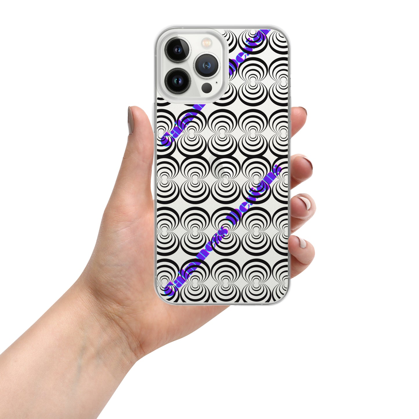 Round Circle Lines, Calmness Designs, Clear Case for iPhone®
