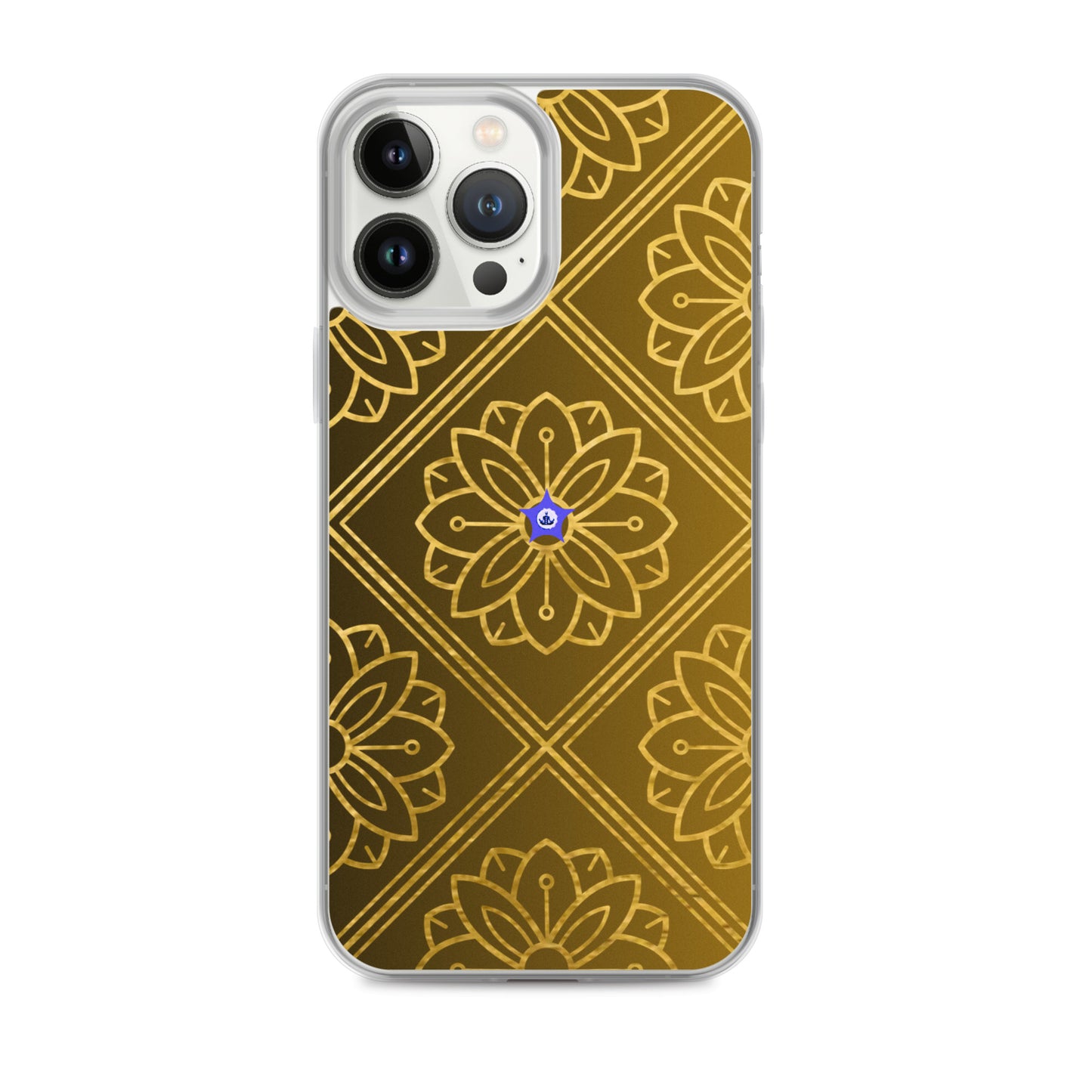 Bidri Decorative Elements Seamless Pattern Line art Clean-GOLD, CALMNESS DESIGNS, Creative Designer's, Clear Case for iPhone®