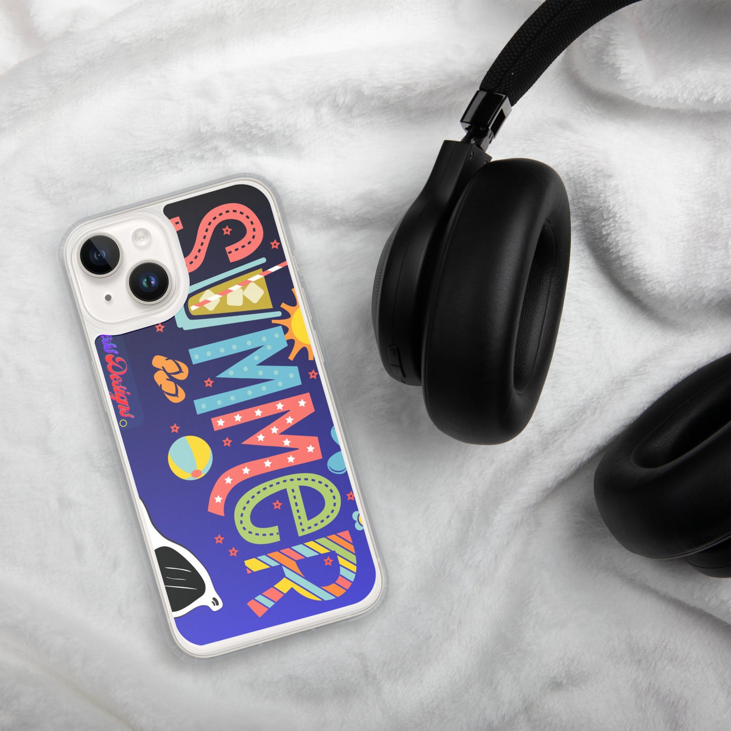 Hello Summer, Summer Vacation Sun Glasses, Stars, CALMNESS DESIGNS, Creative Designer's, Clear Case for iPhone®