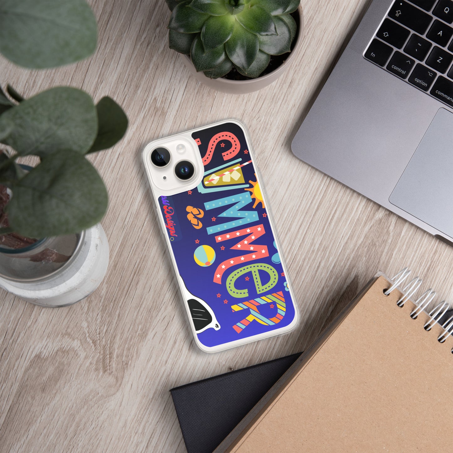Hello Summer, Summer Vacation Sun Glasses, Stars, CALMNESS DESIGNS, Creative Designer's, Clear Case for iPhone®