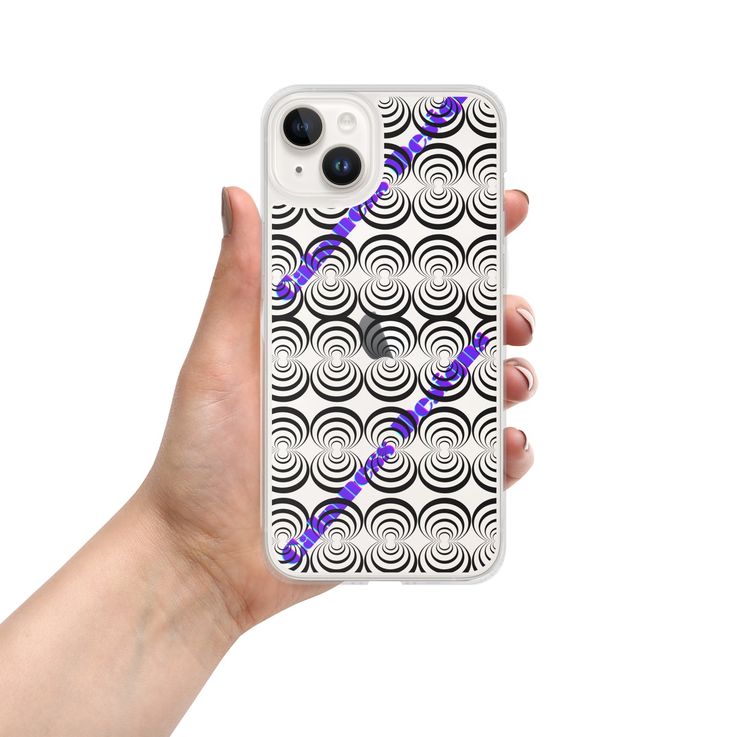 Round Circle Lines, Calmness Designs, Clear Case for iPhone®