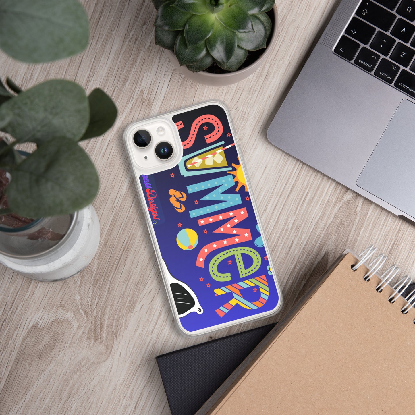 Hello Summer, Summer Vacation Sun Glasses, Stars, CALMNESS DESIGNS, Creative Designer's, Clear Case for iPhone®