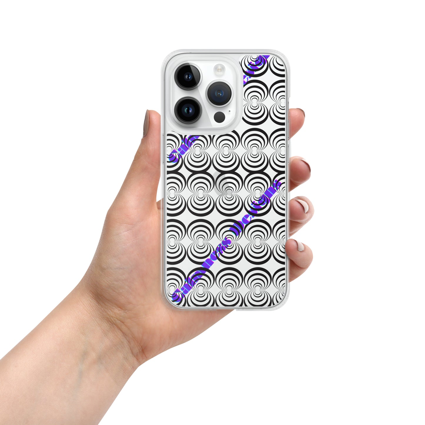 Round Circle Lines, Calmness Designs, Clear Case for iPhone®