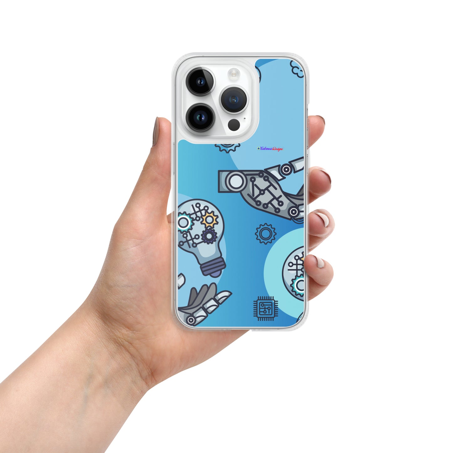 Circuit Board Technology, Hand Drawn Electronic Integrated Circuit, Digital Network Technology, Clear Case for iPhone®