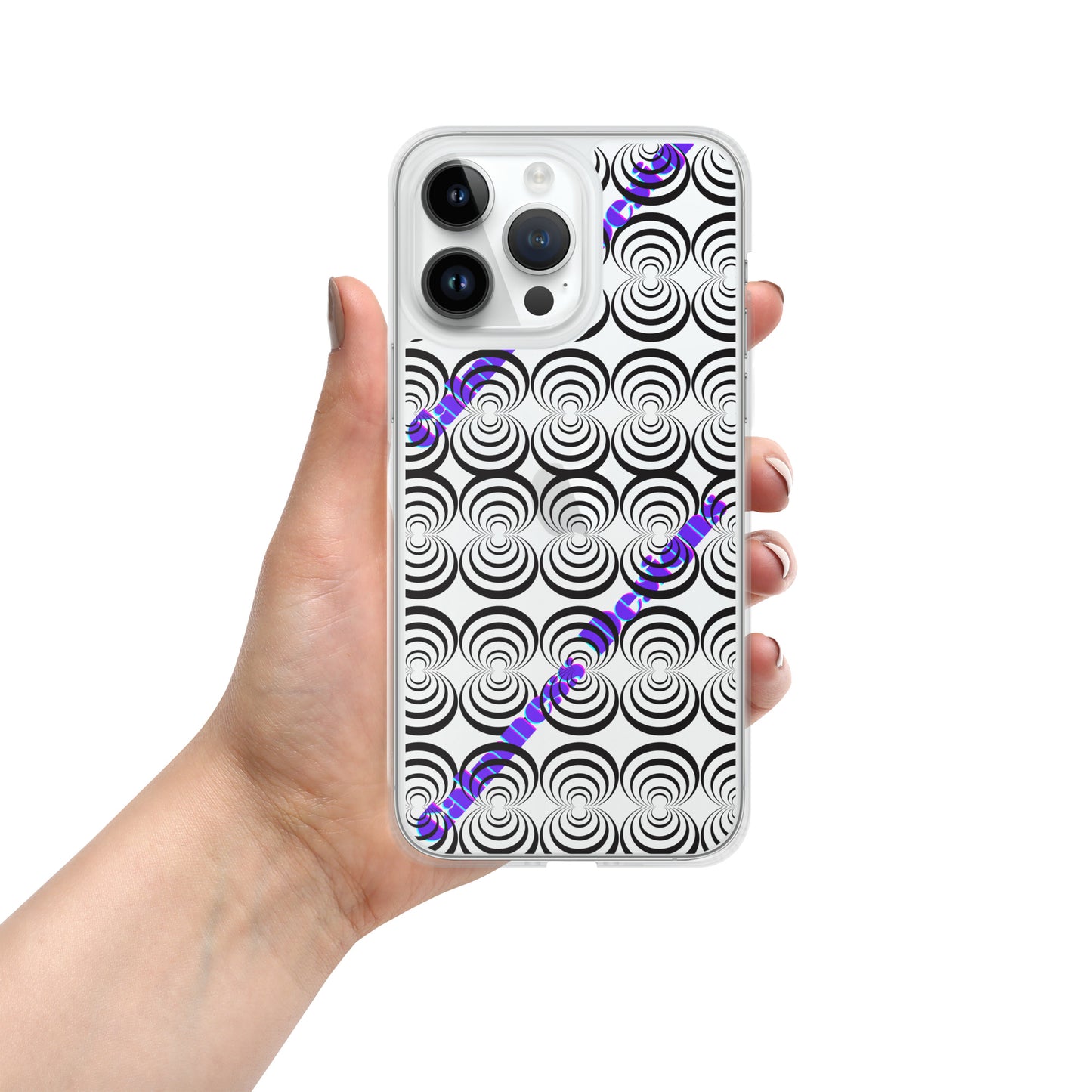Round Circle Lines, Calmness Designs, Clear Case for iPhone®