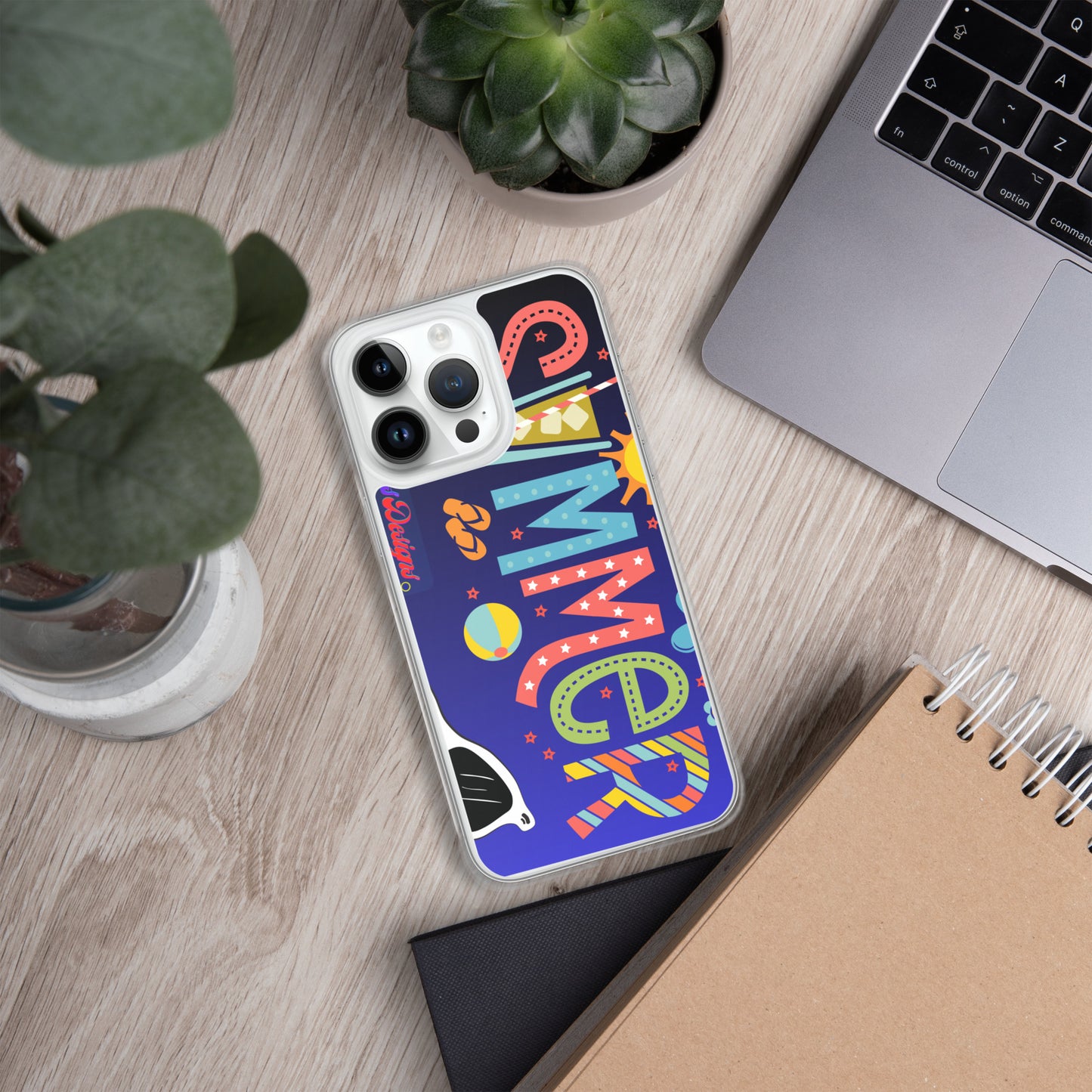 Hello Summer, Summer Vacation Sun Glasses, Stars, CALMNESS DESIGNS, Creative Designer's, Clear Case for iPhone®