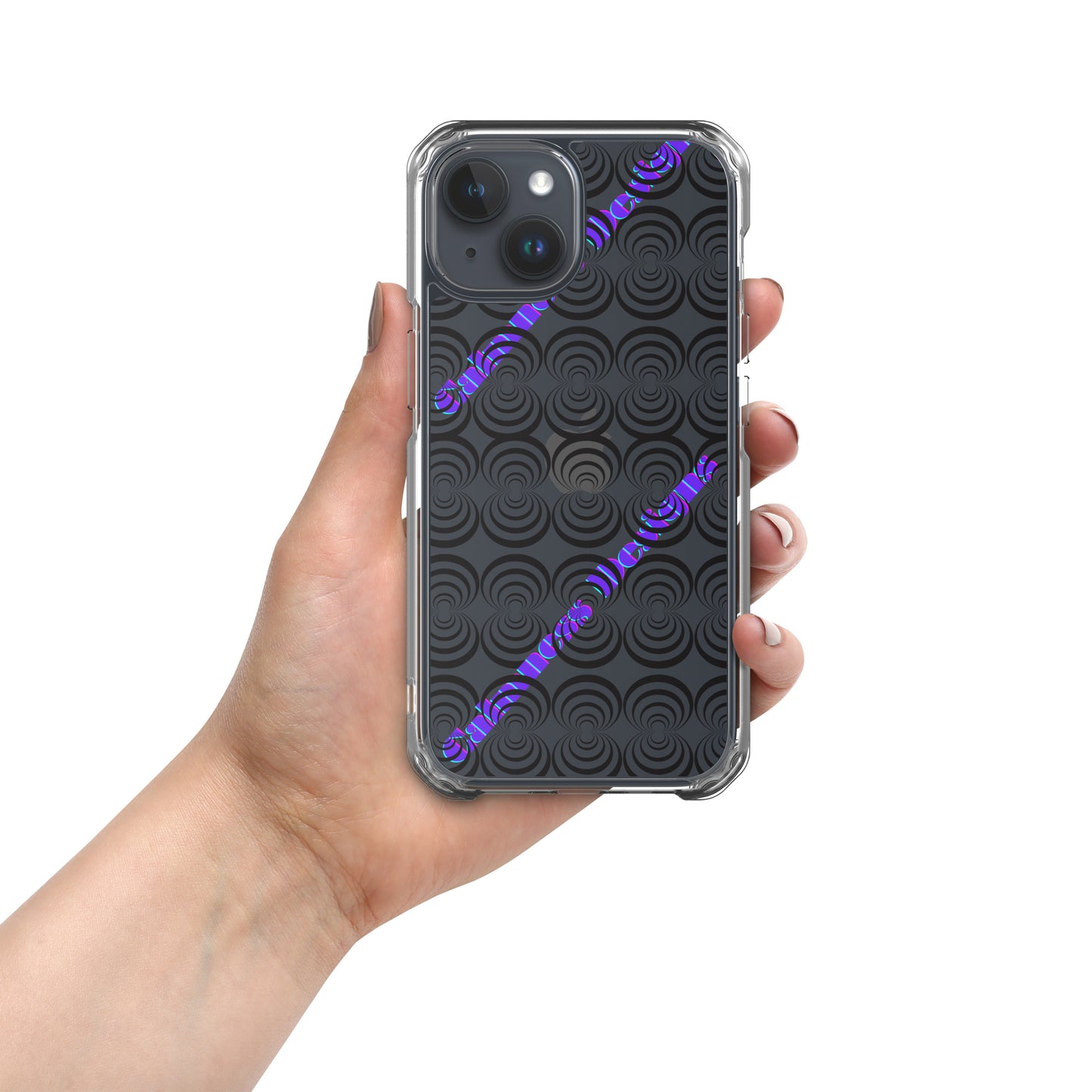 Round Circle Lines, Calmness Designs, Clear Case for iPhone®