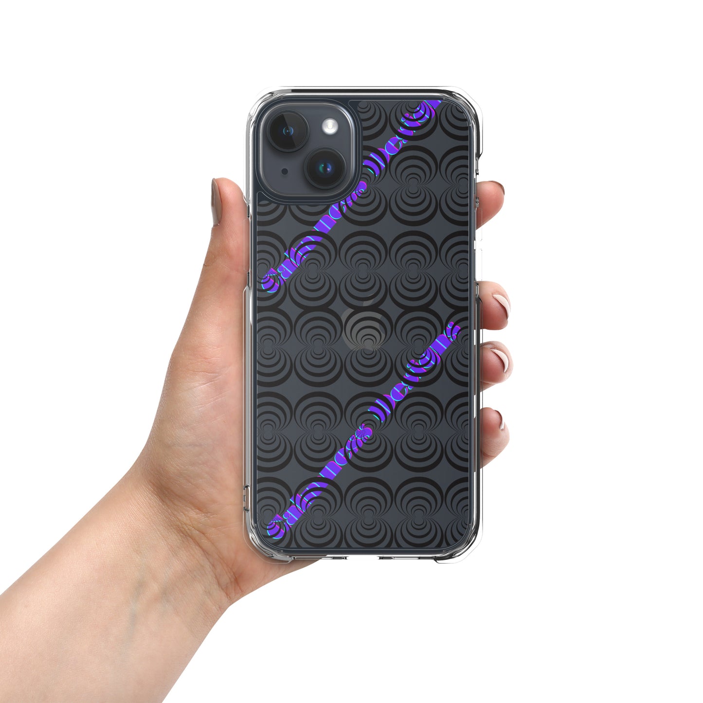 Round Circle Lines, Calmness Designs, Clear Case for iPhone®