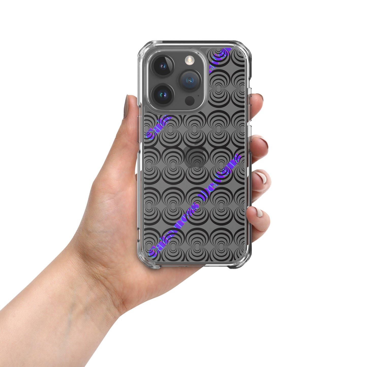 Round Circle Lines, Calmness Designs, Clear Case for iPhone®
