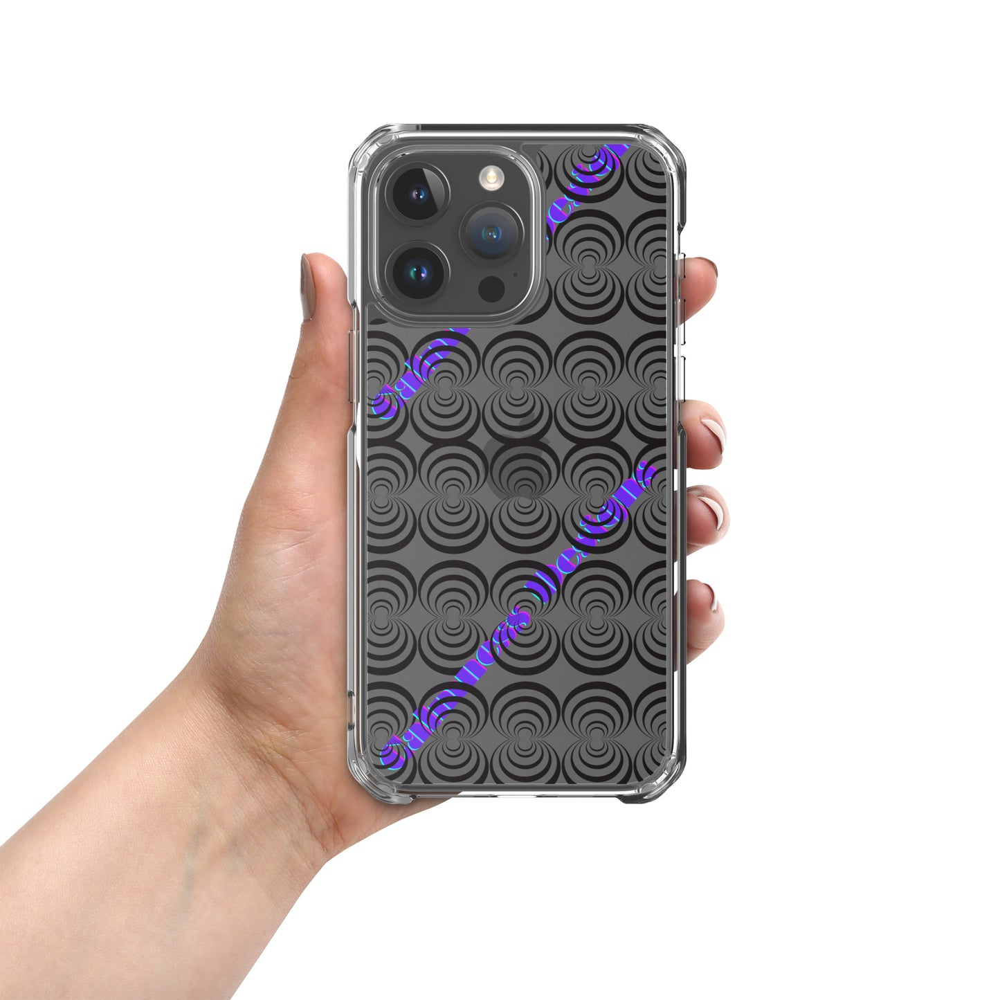 Round Circle Lines, Calmness Designs, Clear Case for iPhone®