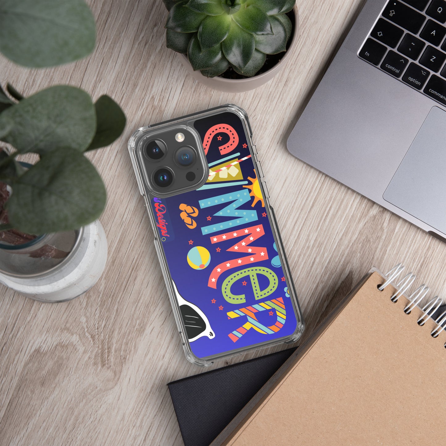 Hello Summer, Summer Vacation Sun Glasses, Stars, CALMNESS DESIGNS, Creative Designer's, Clear Case for iPhone®