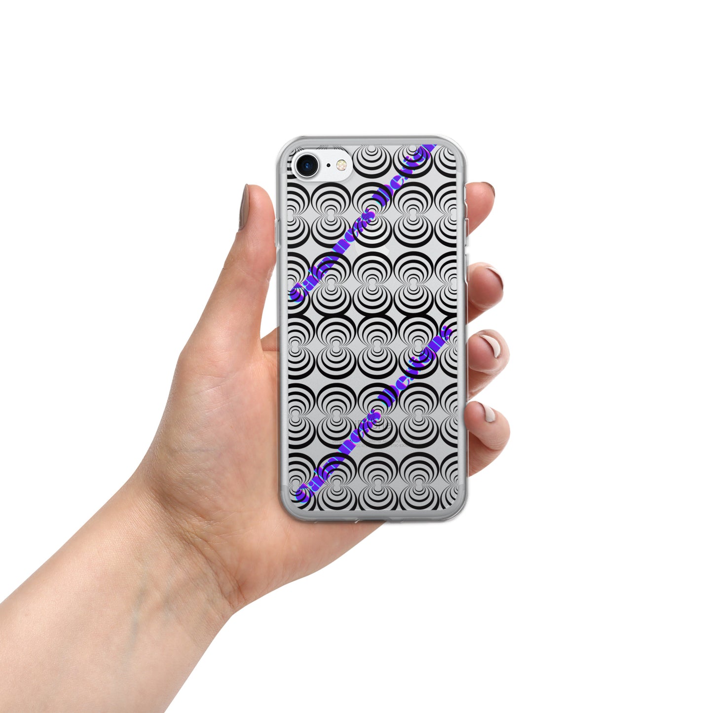 Round Circle Lines, Calmness Designs, Clear Case for iPhone®
