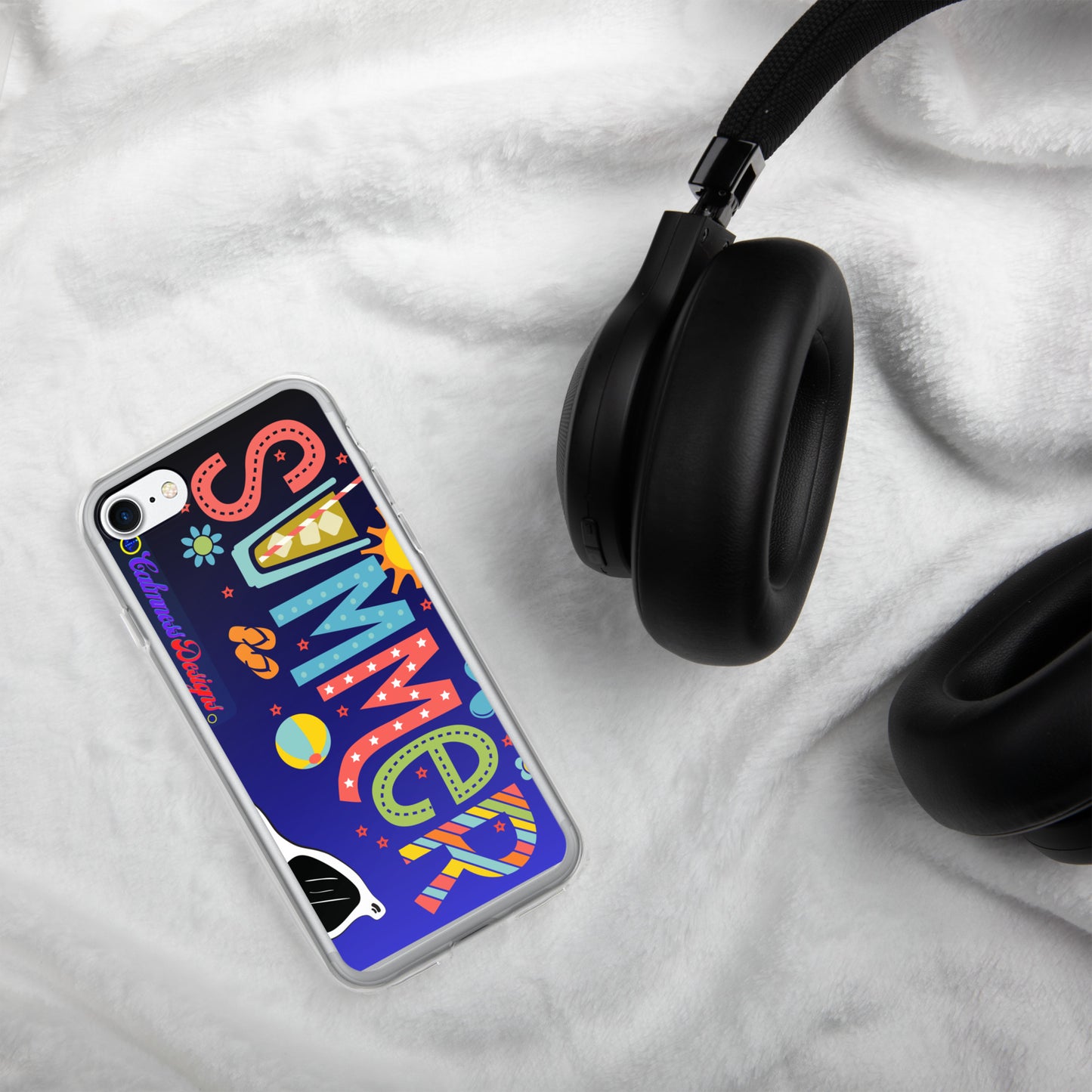 Hello Summer, Summer Vacation Sun Glasses, Stars, CALMNESS DESIGNS, Creative Designer's, Clear Case for iPhone®