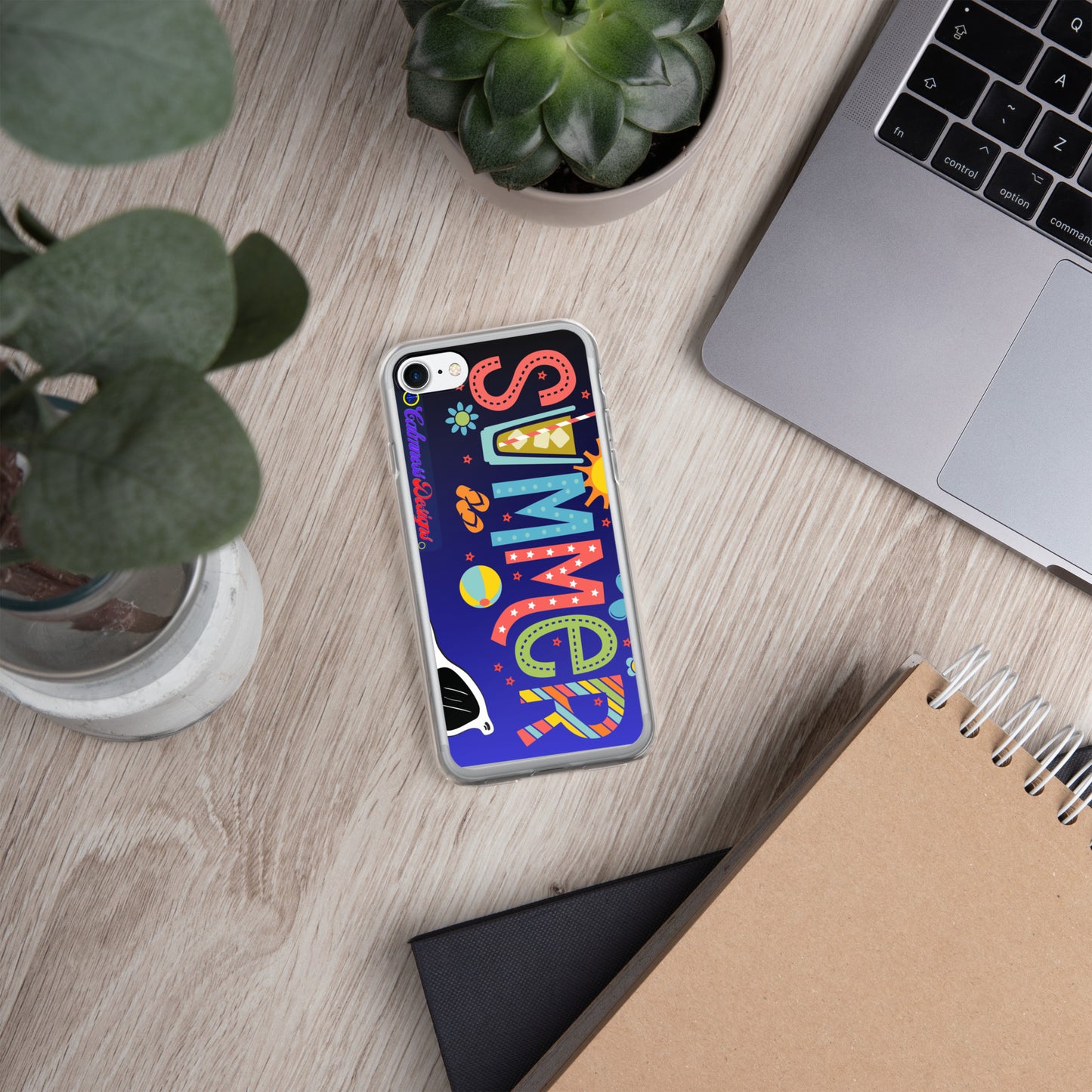 Hello Summer, Summer Vacation Sun Glasses, Stars, CALMNESS DESIGNS, Creative Designer's, Clear Case for iPhone®