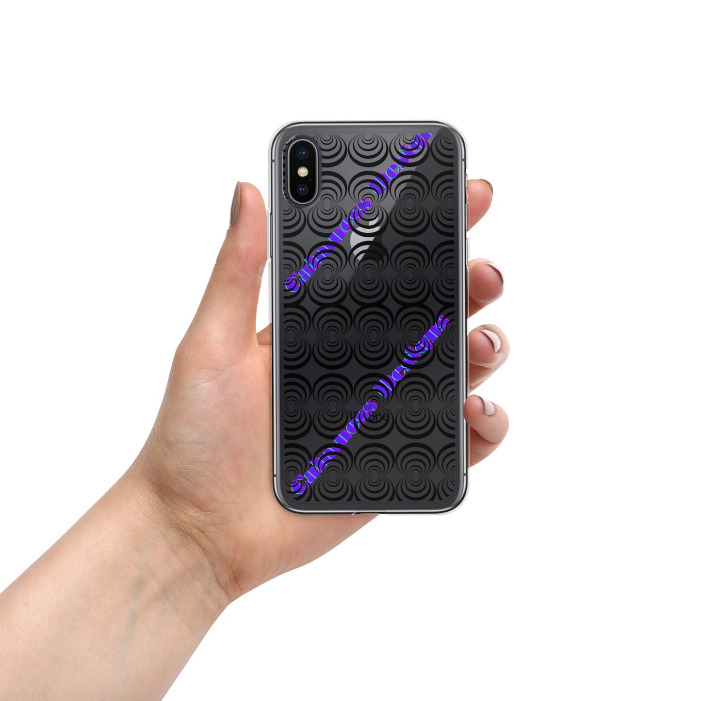 Round Circle Lines, Calmness Designs, Clear Case for iPhone®