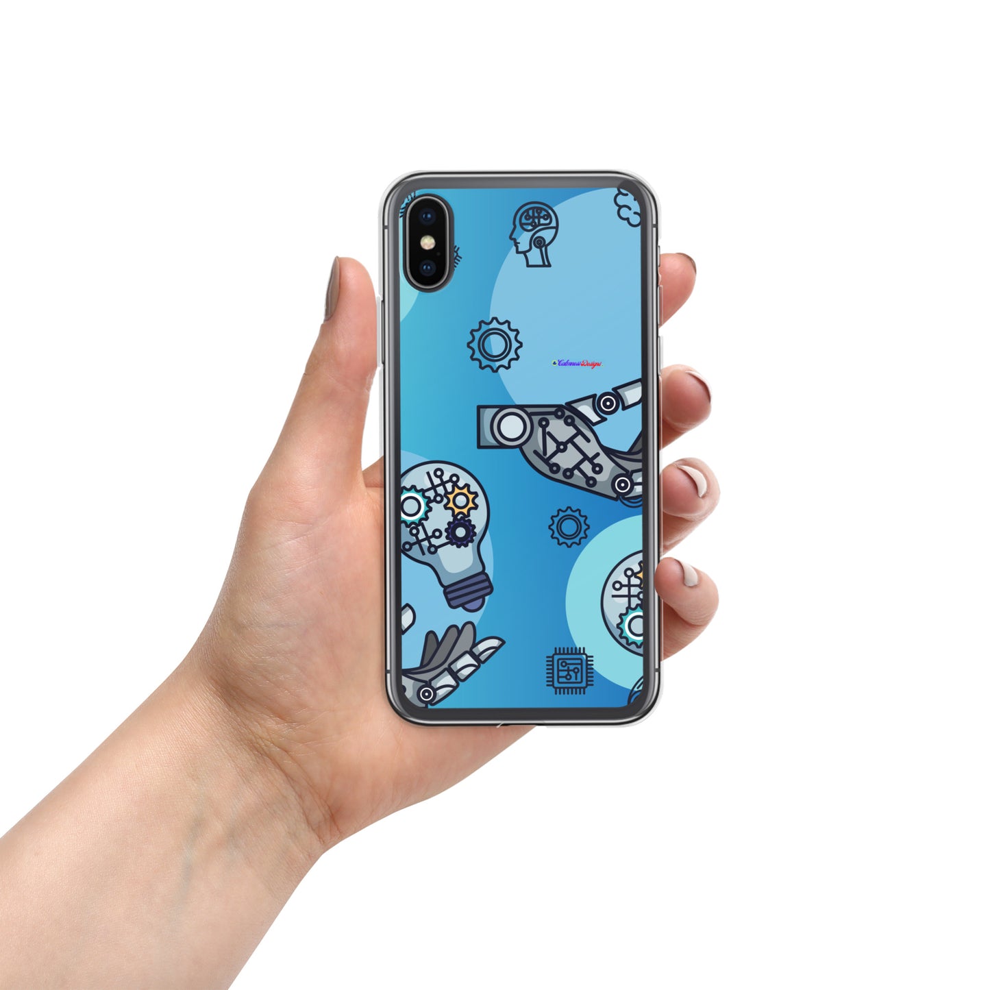 Circuit Board Technology, Hand Drawn Electronic Integrated Circuit, Digital Network Technology, Clear Case for iPhone®