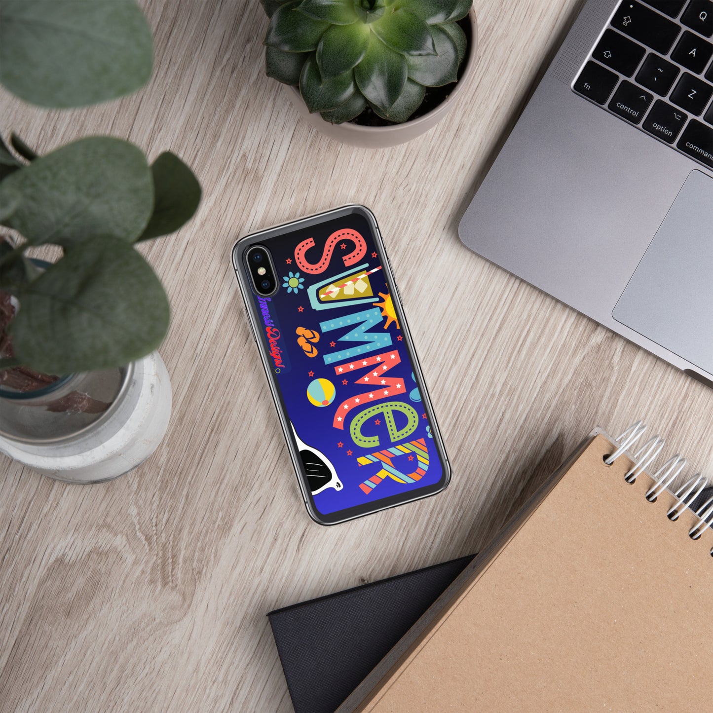 Hello Summer, Summer Vacation Sun Glasses, Stars, CALMNESS DESIGNS, Creative Designer's, Clear Case for iPhone®