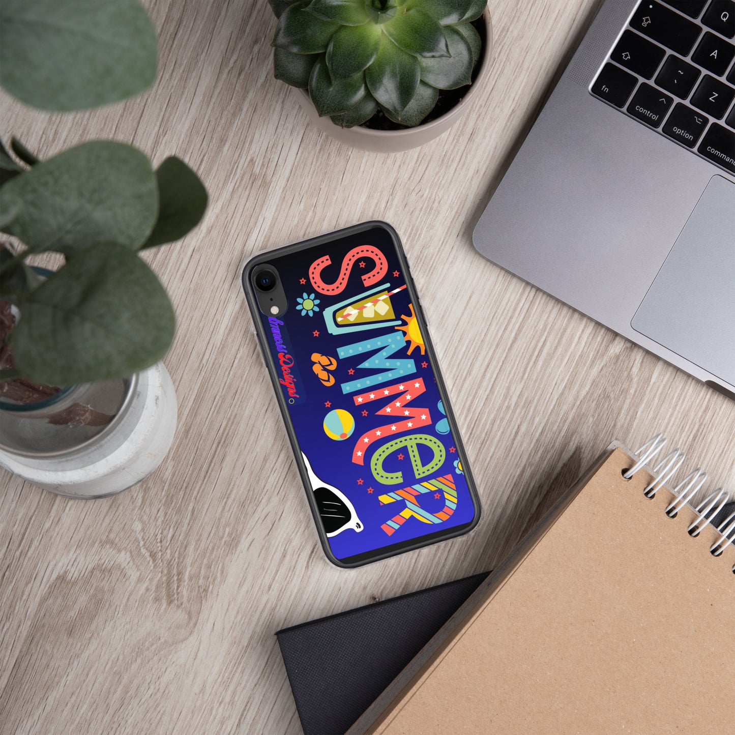 Hello Summer, Summer Vacation Sun Glasses, Stars, CALMNESS DESIGNS, Creative Designer's, Clear Case for iPhone®