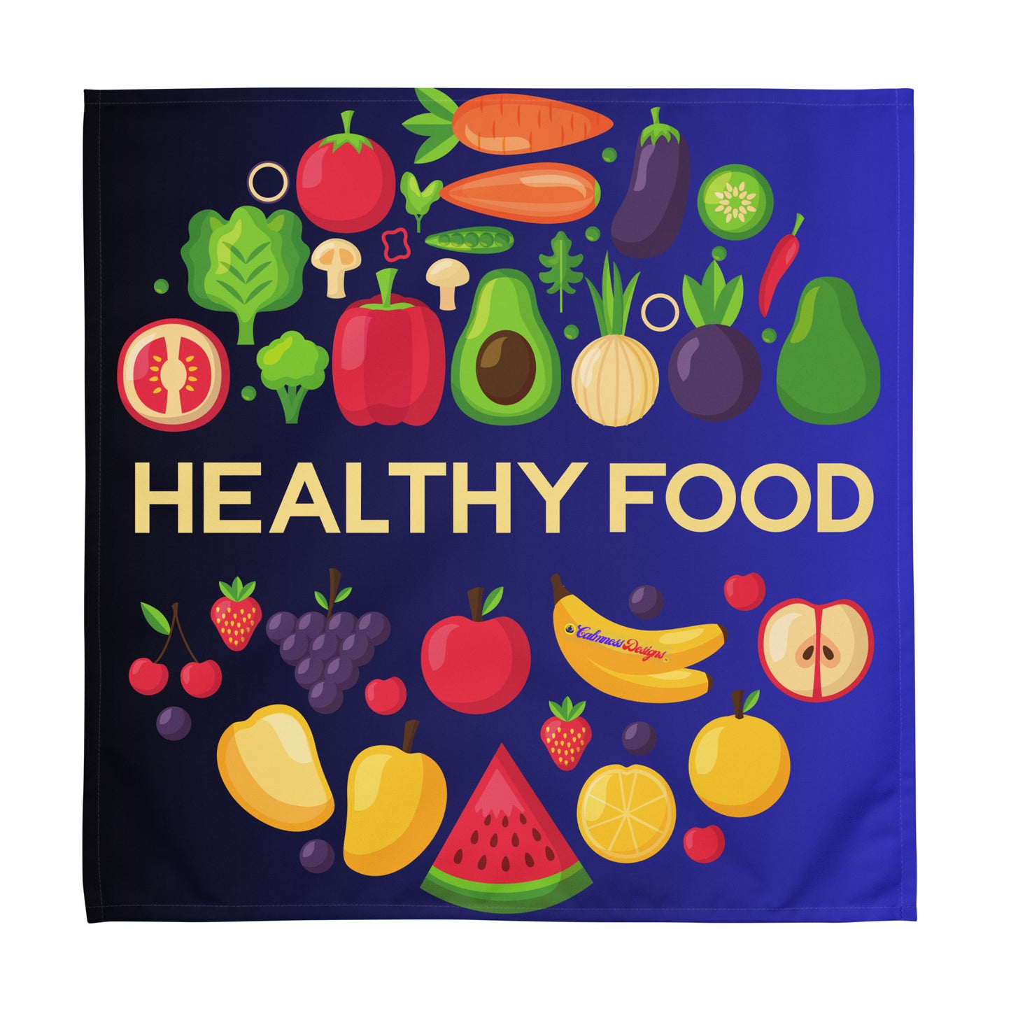 Healthy Food, Fresh, Carrot's, Ripe-Banana's Grape's Tomato's Lettuce, Mushroom's, Orange's, Pear's...ETC, CALMNESS DESIGNS, Creative Designer's, Cloth napkin set