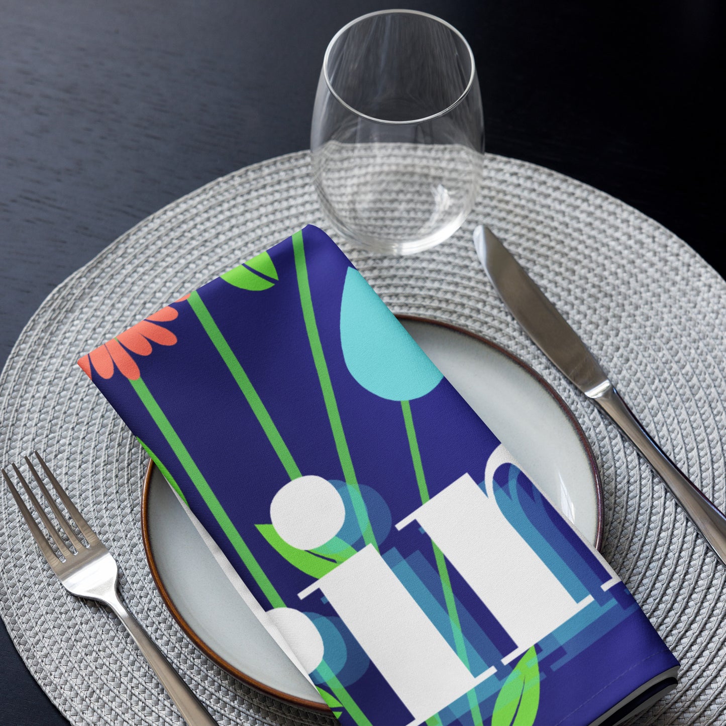 Colorful Spring Flowers, CALMNESS DESIGNS, Creative Designer's, Cloth napkin set