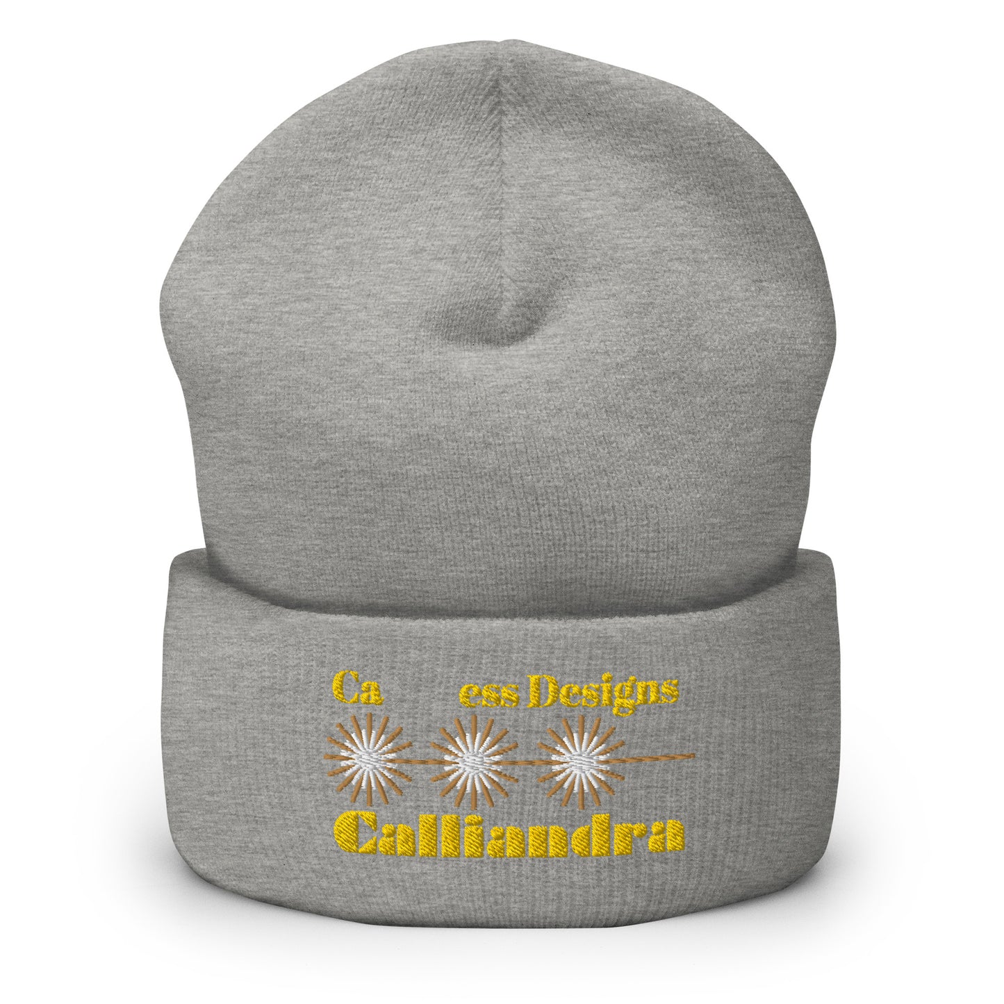 Elegant Geometric Calliandra, CALMNESS DESIGNS, Creative Designer's, Cuffed Beanie