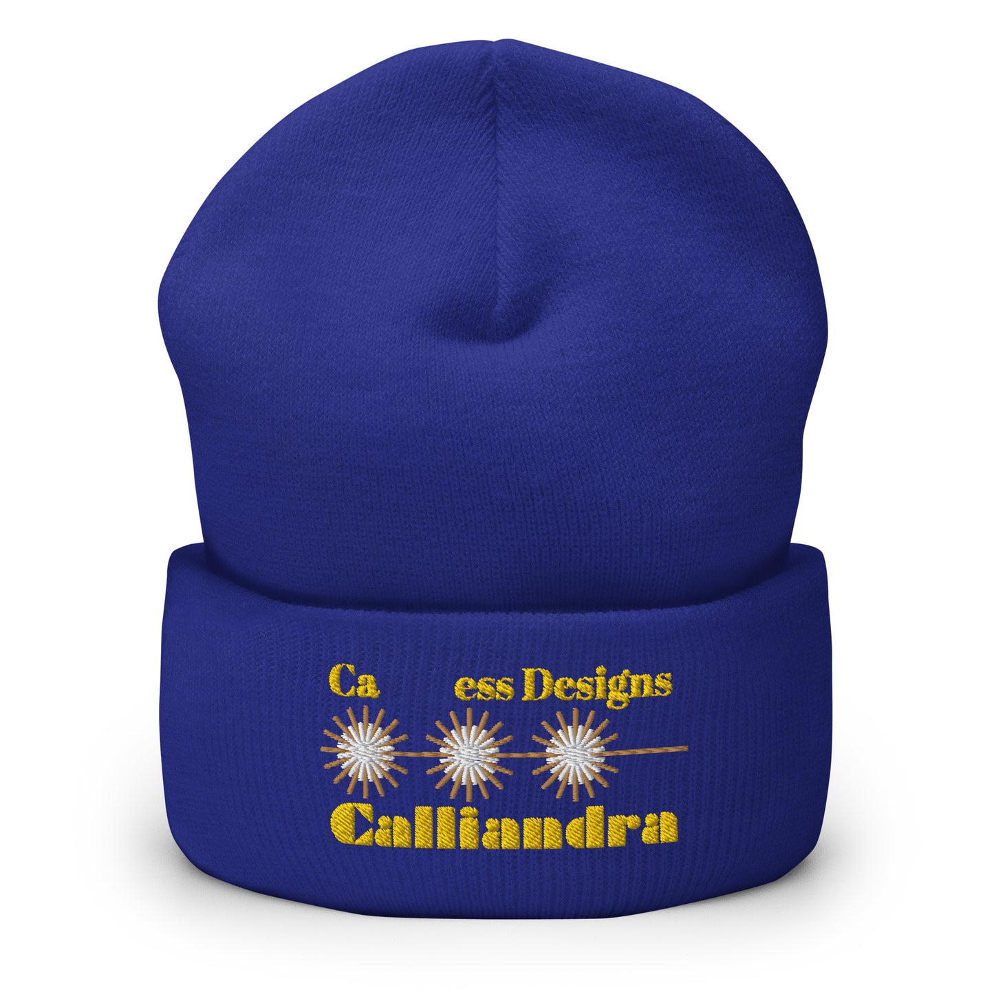 Elegant Geometric Calliandra, CALMNESS DESIGNS, Creative Designer's, Cuffed Beanie