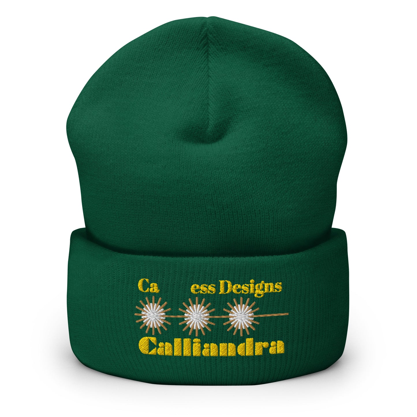 Elegant Geometric Calliandra, CALMNESS DESIGNS, Creative Designer's, Cuffed Beanie
