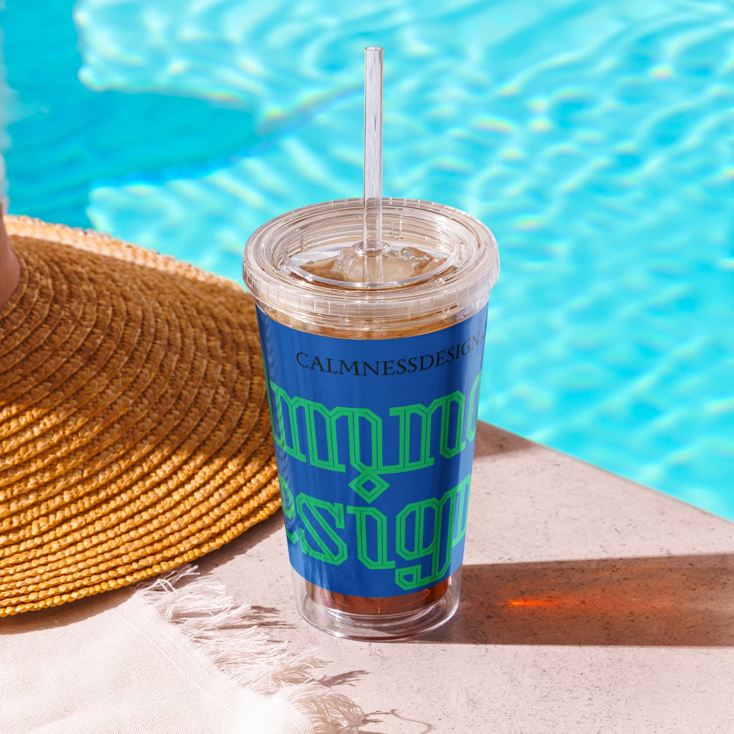CALMNESSDESGIN.COM CALMNESS DESIGNS, Clear plastic tumbler