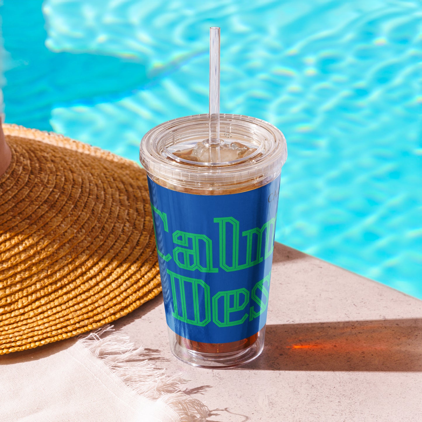 CALMNESSDESGIN.COM CALMNESS DESIGNS, Clear plastic tumbler