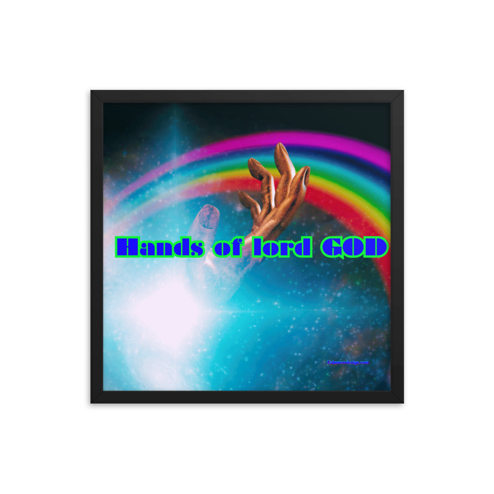 Hands of GOD, Touch me Lord, Framed poster