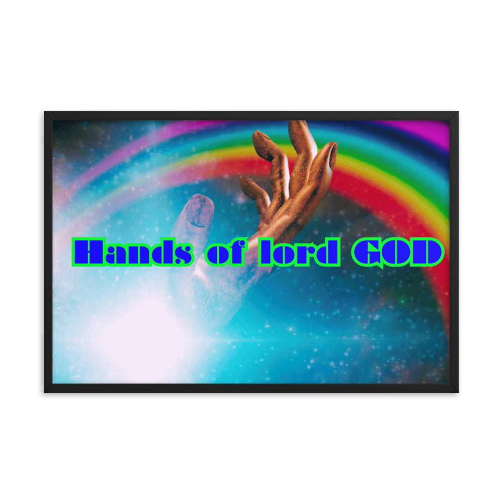 Hands of GOD, Touch me Lord, Framed poster