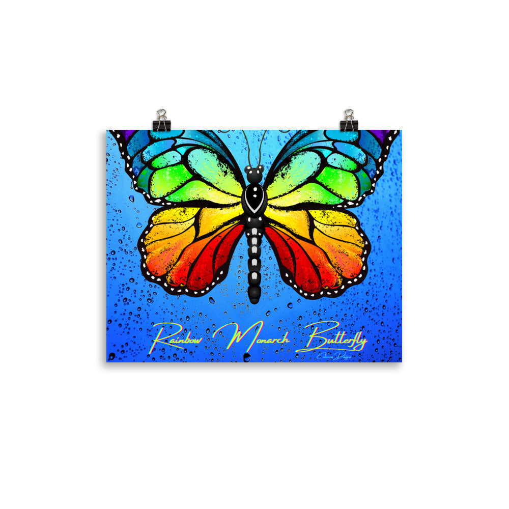 Rainbow Monarch Butterfly Poster