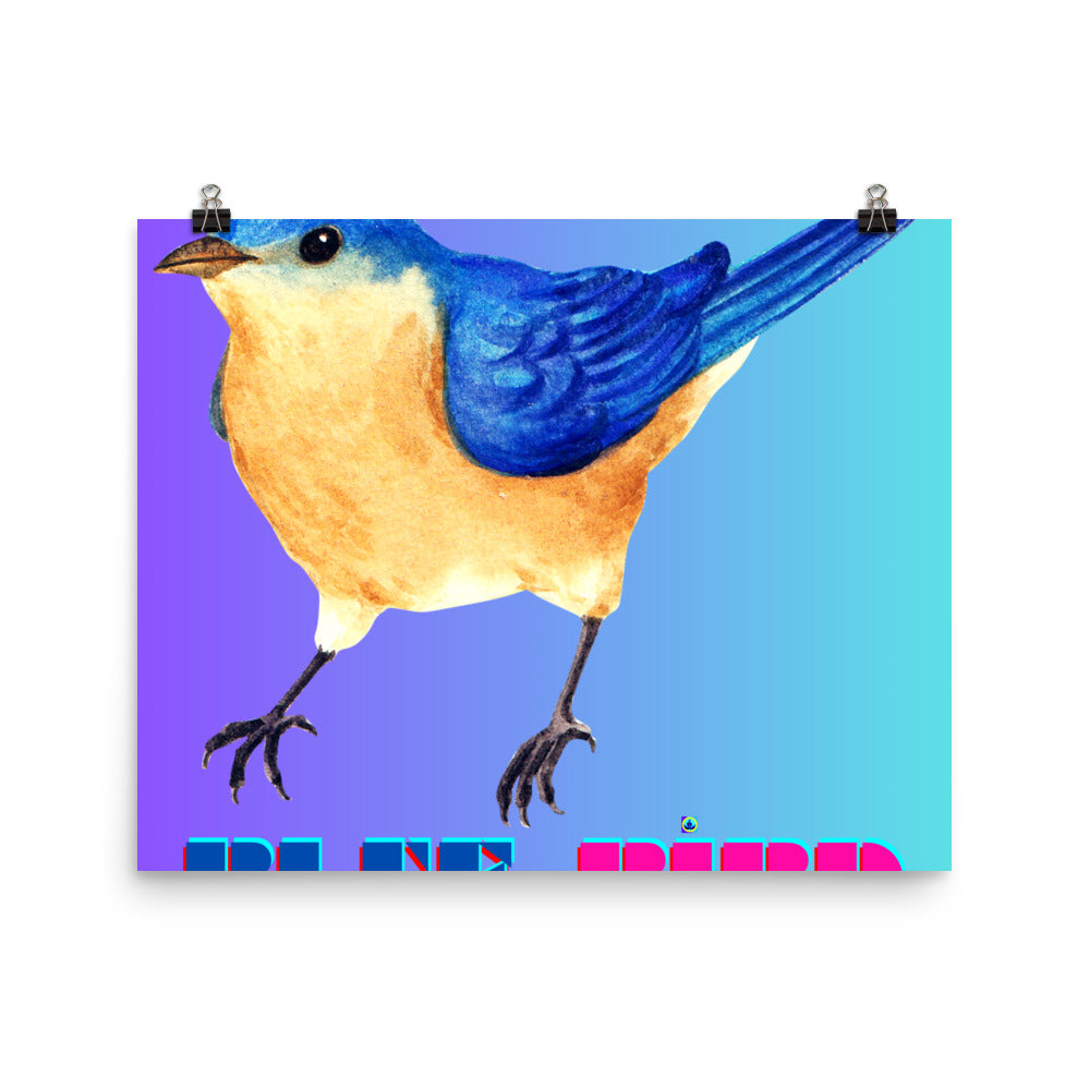 Calmness Designs, Blue Bird, Poster