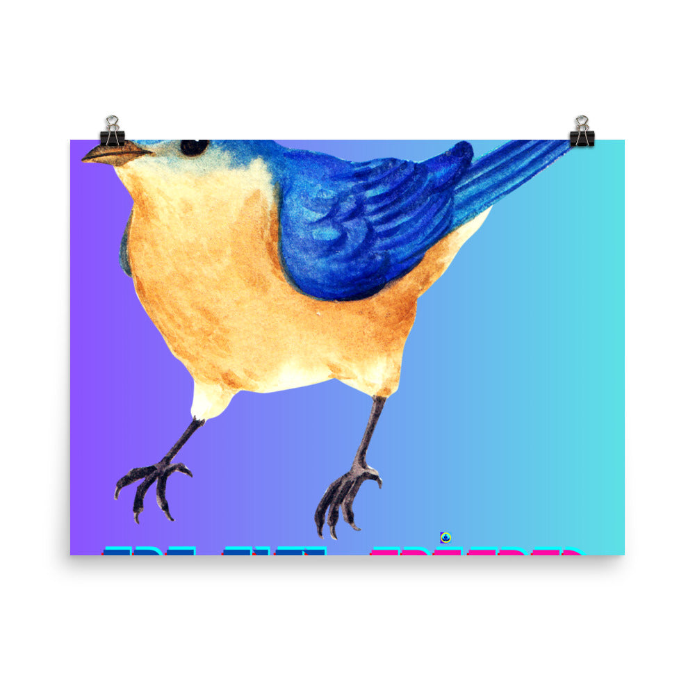 Calmness Designs, Blue Bird, Poster