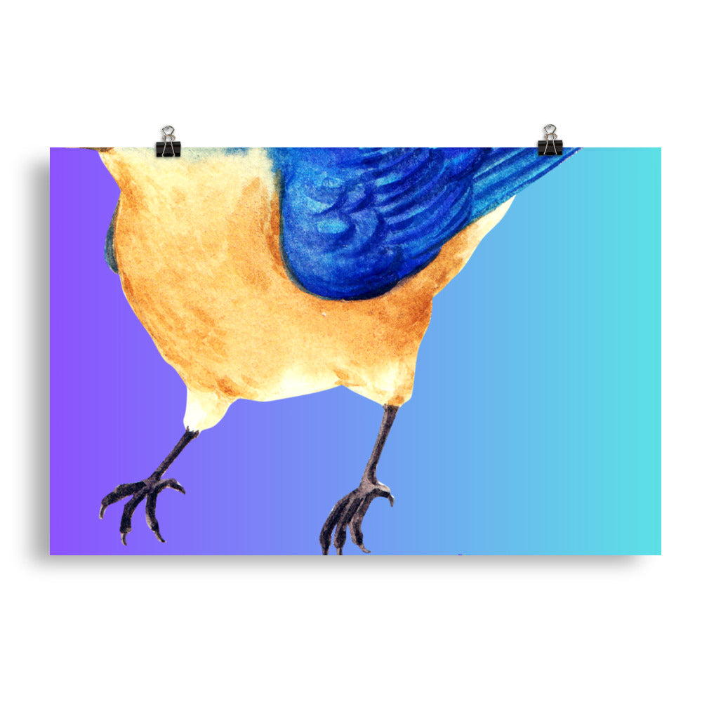 Calmness Designs, Blue Bird, Poster