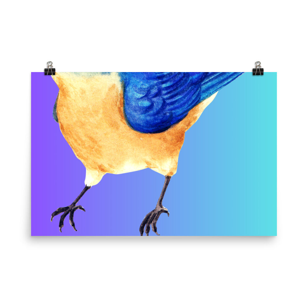 Calmness Designs, Blue Bird, Poster