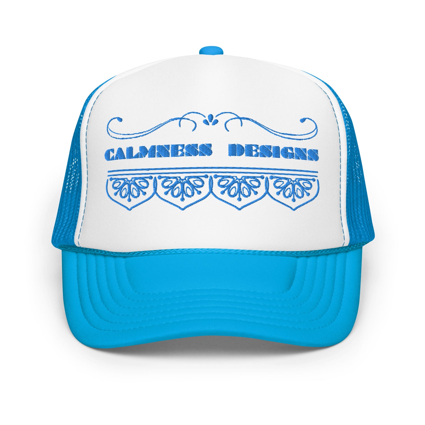 Bidri Decorative Elements Border BLUE, CALMNESS DESIGNS, Creative Designer's, Foam trucker hat