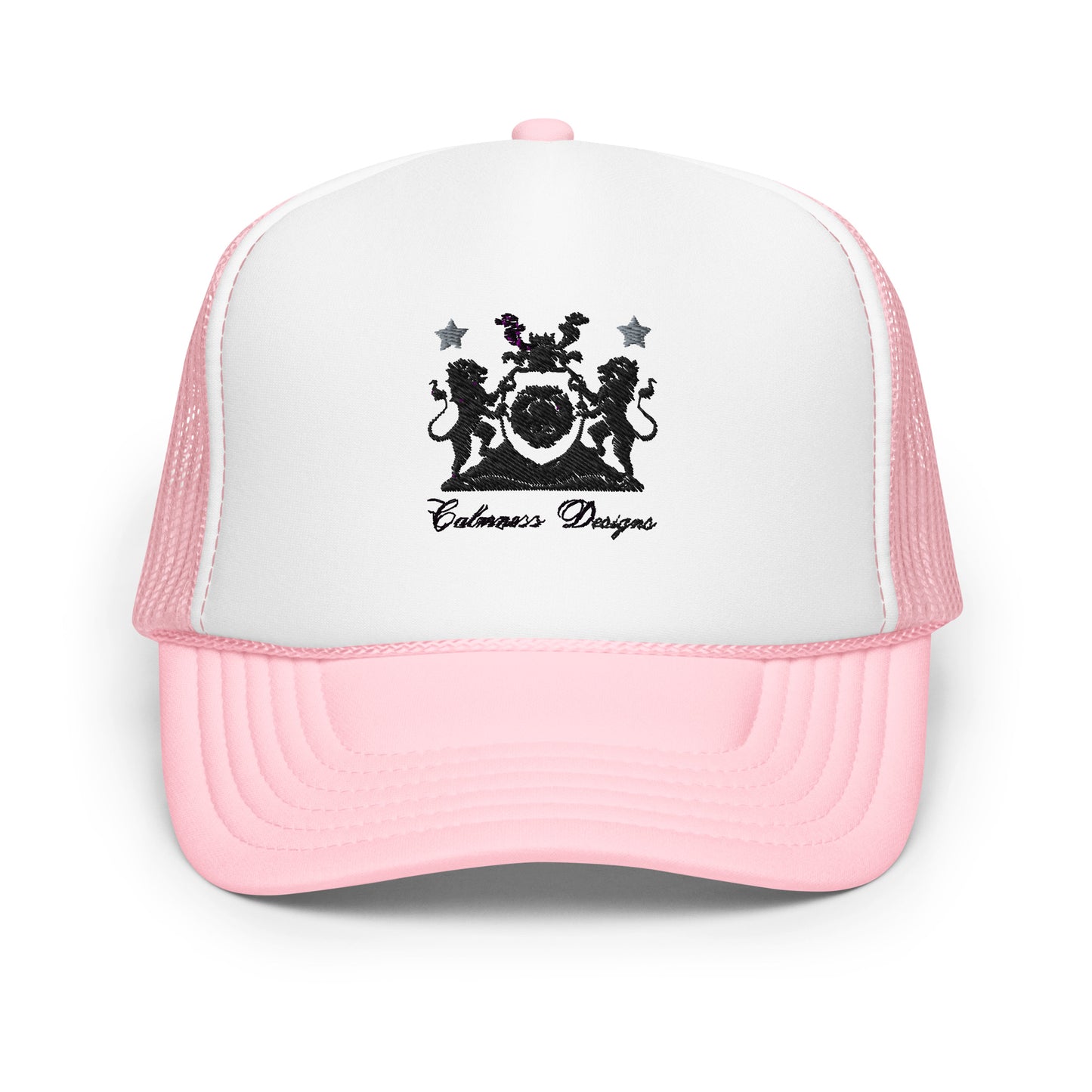 Coats of Arms, Lions Crest Shield, Stars, Calmness Designs, Foam trucker hat