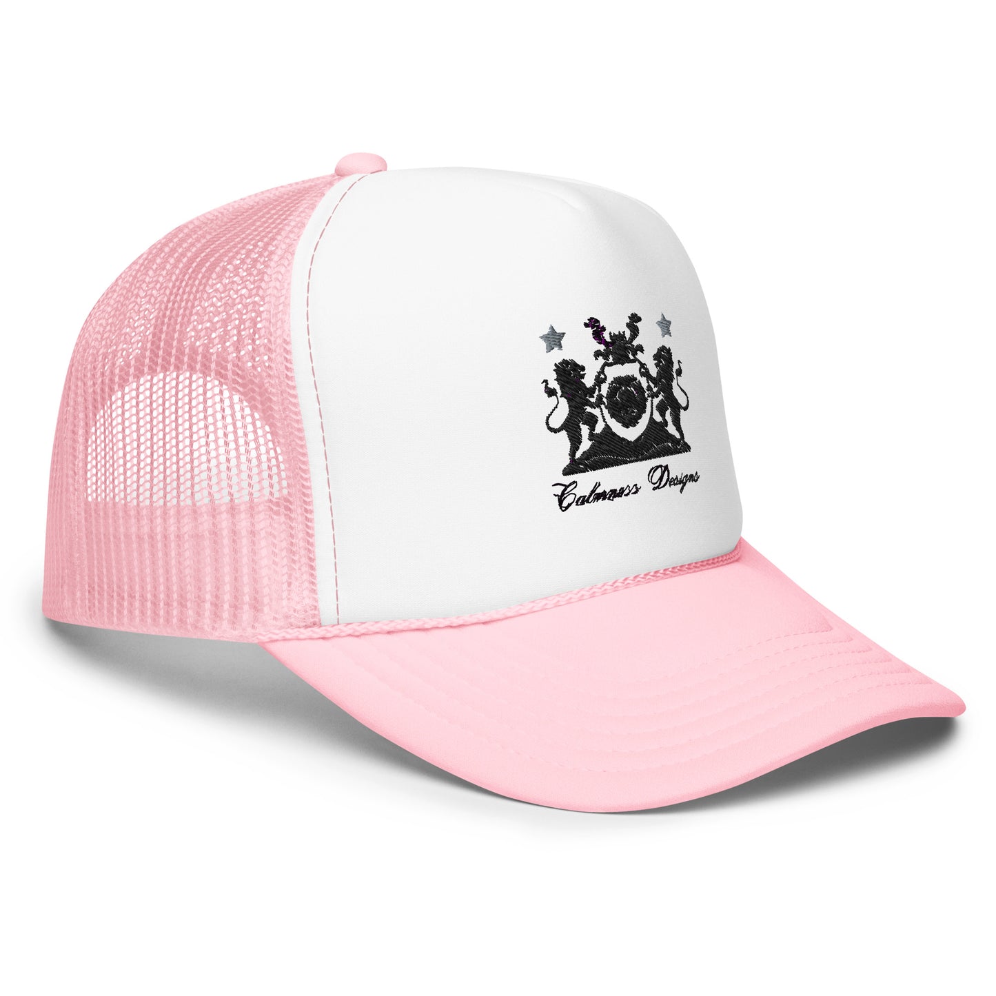 Coats of Arms, Lions Crest Shield, Stars, Calmness Designs, Foam trucker hat