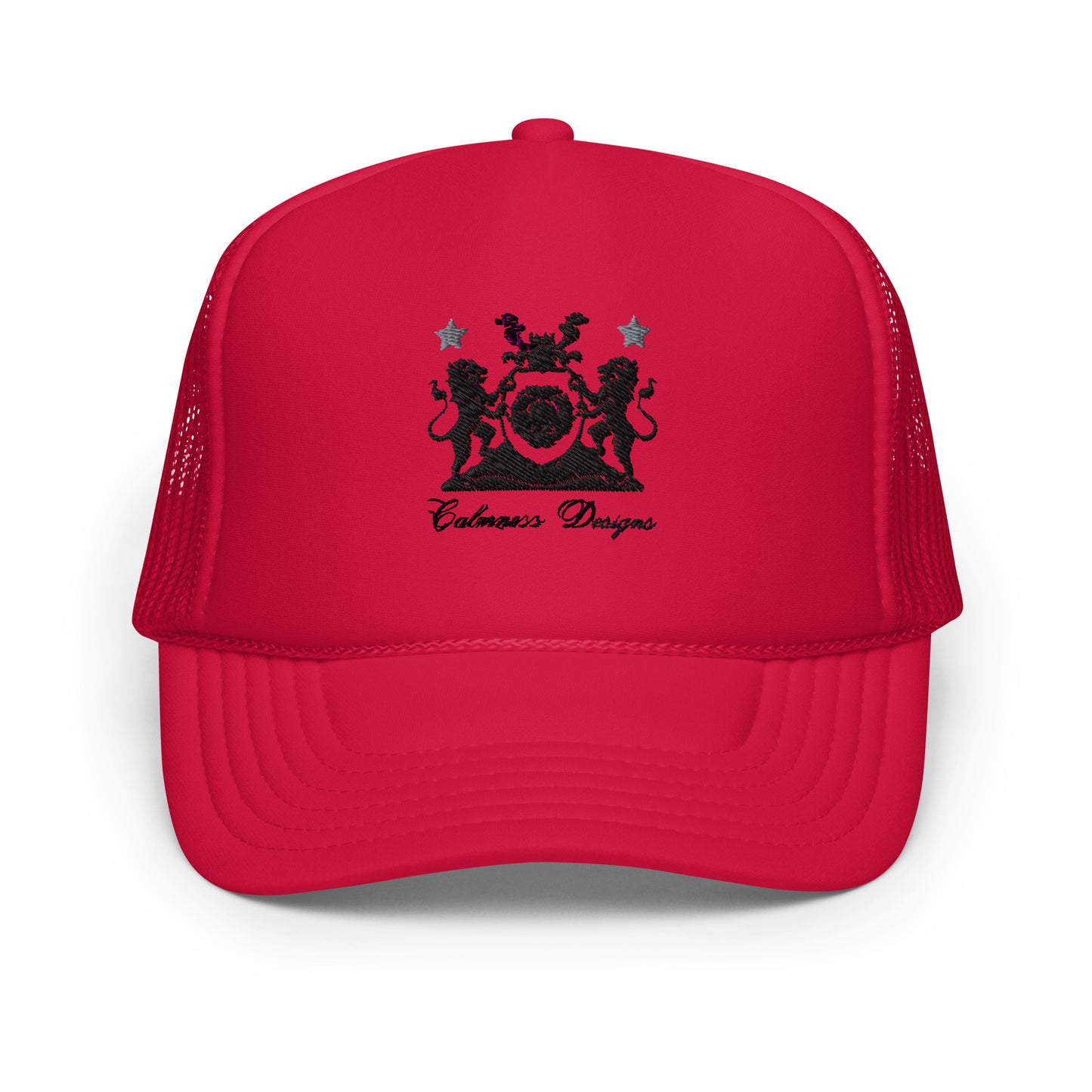 Coats of Arms, Lions Crest Shield, Stars, Calmness Designs, Foam trucker hat