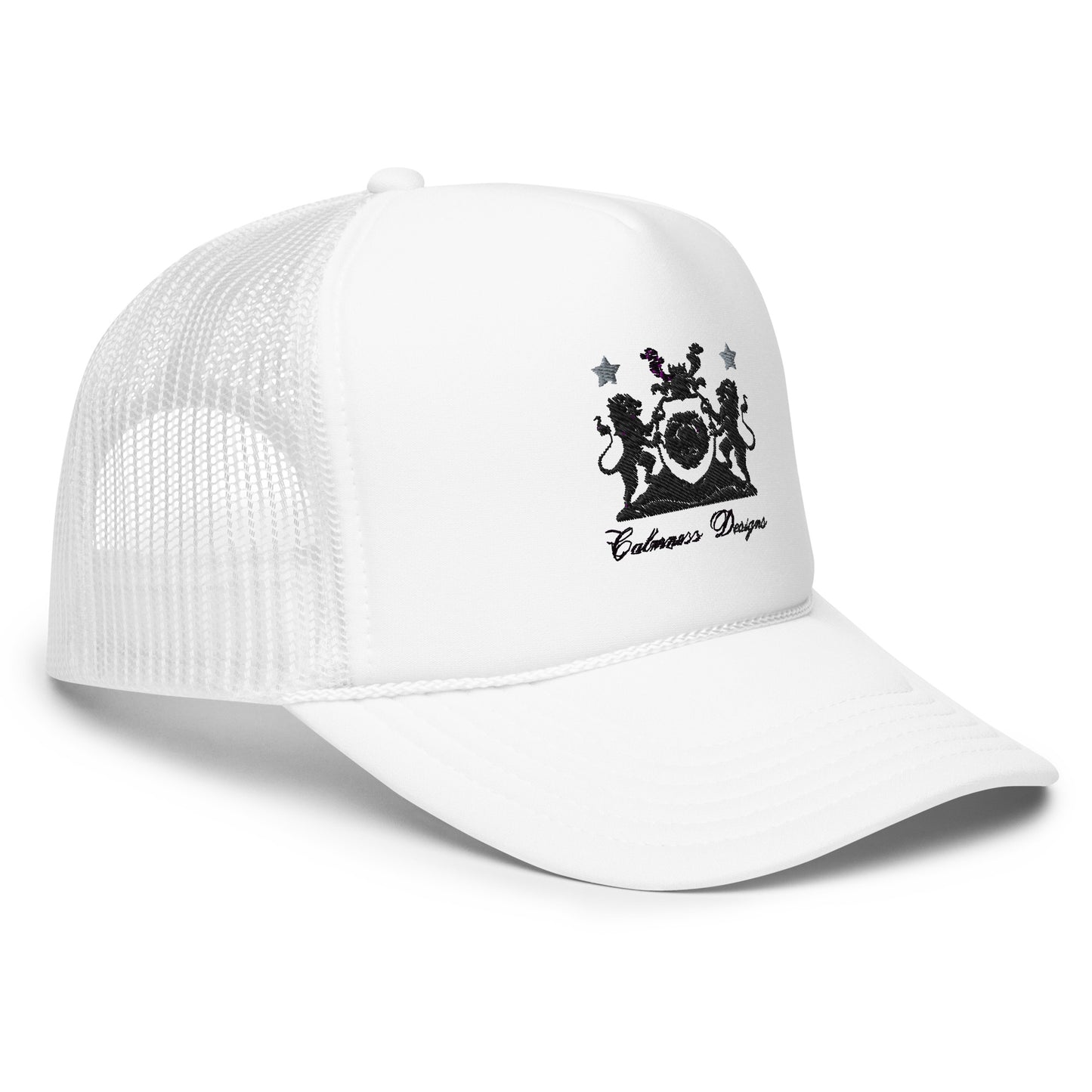 Coats of Arms, Lions Crest Shield, Stars, Calmness Designs, Foam trucker hat