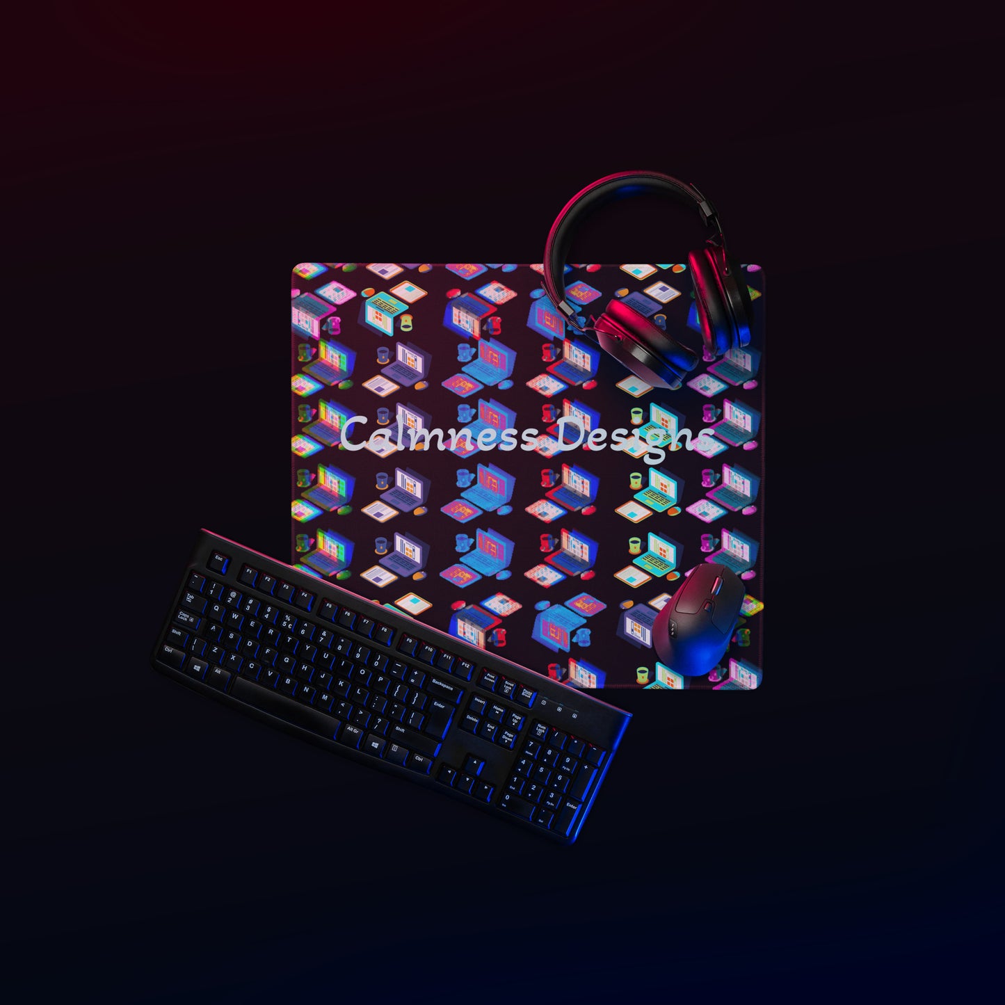 Isomentric Textured Workspace, Calmness Designs, Creative Designs, Gaming mouse pad