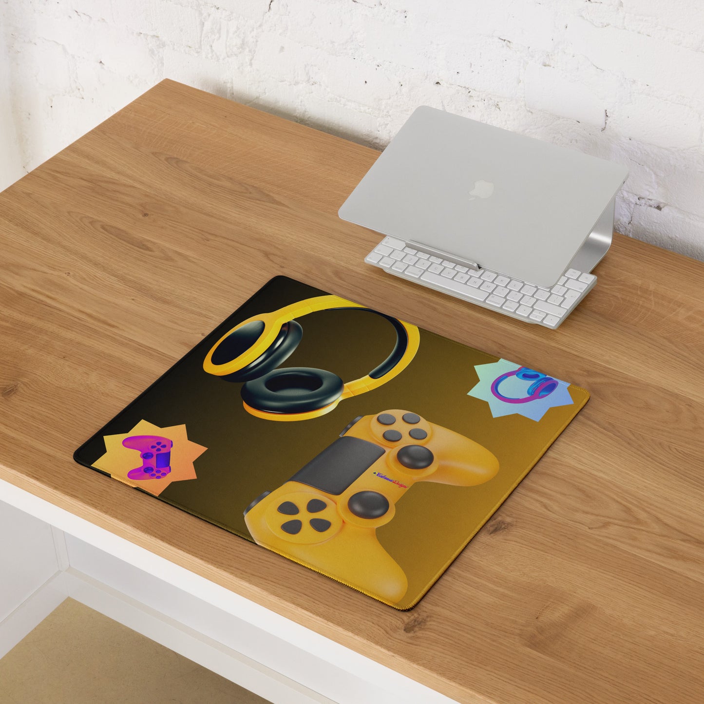 Gaming Controller, Gaming Headphone Gadget 3D Element, CALMNESS DESIGNS, Creative Designer's, Gaming mouse pad