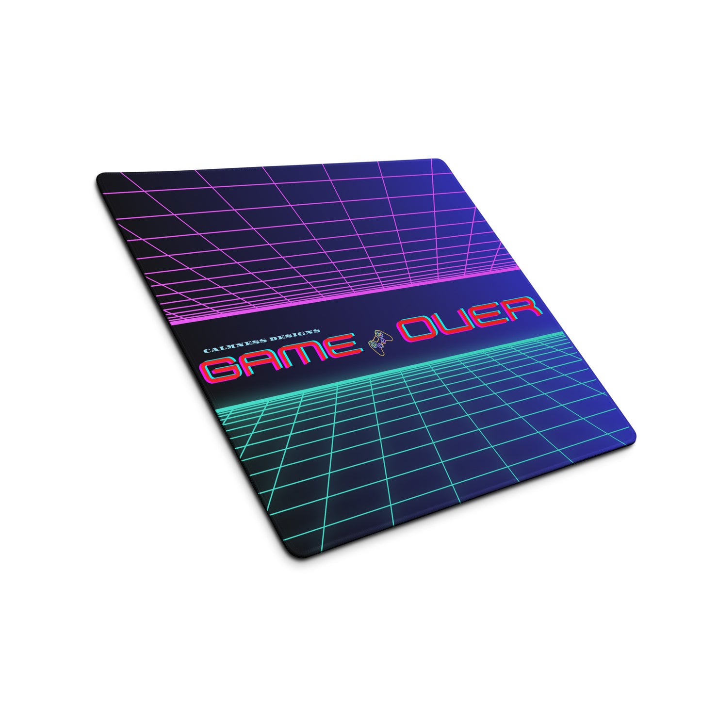 GAMER GRID, GAME OVER, GAME CONSOLE-NEON, CALMNESS DESIGNS, Creative Designer's, Gaming mouse pad