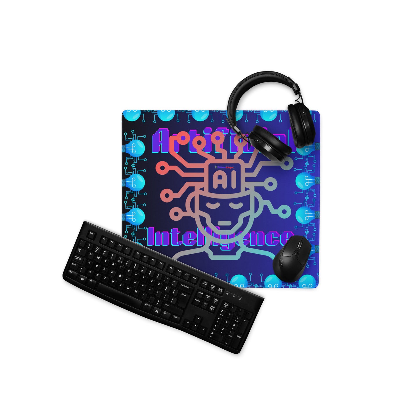 Artificial Intelligence Icon Technology, (A I) Futuristic Technology, CALMNESS DESIGNS, Creative Designer's, Gaming mouse pad
