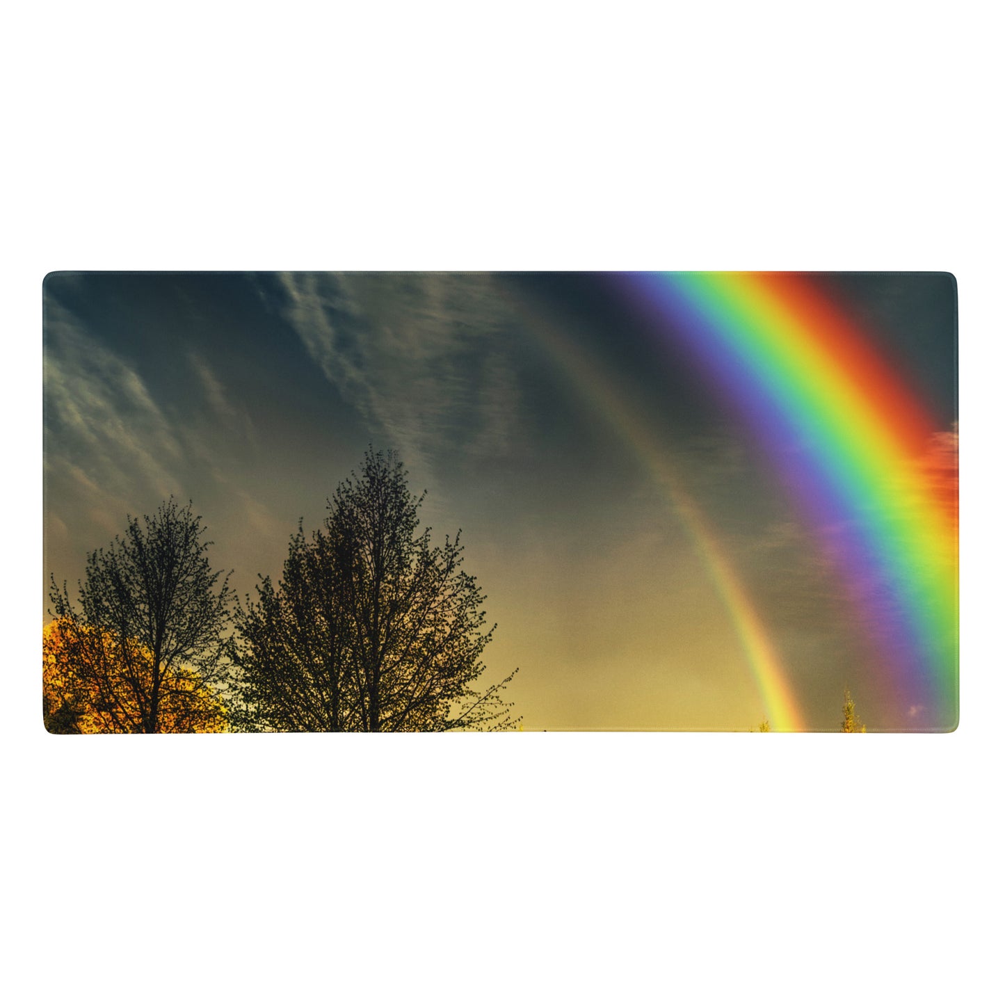 LANDSCAPE WITH DOUBLE RAINBOW Gaming mouse pad