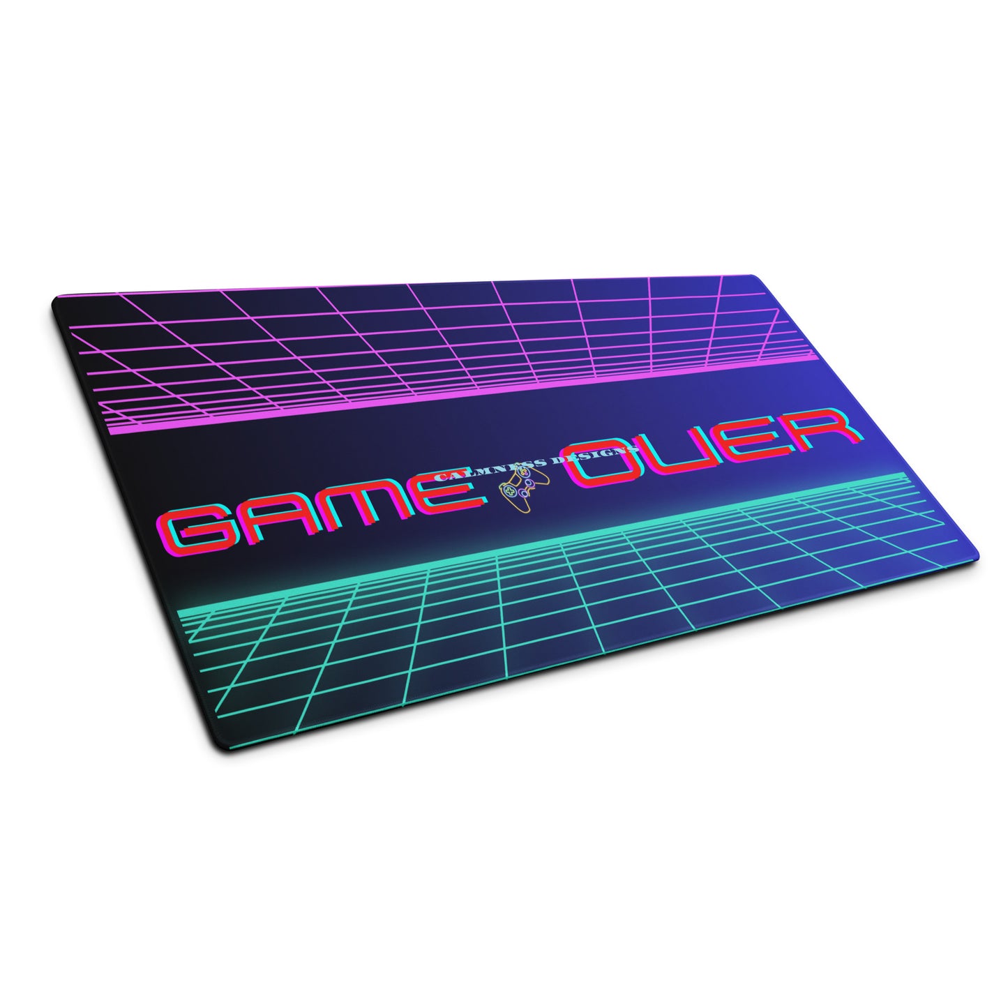 GAMER GRID, GAME OVER, GAME CONSOLE-NEON, CALMNESS DESIGNS, Creative Designer's, Gaming mouse pad